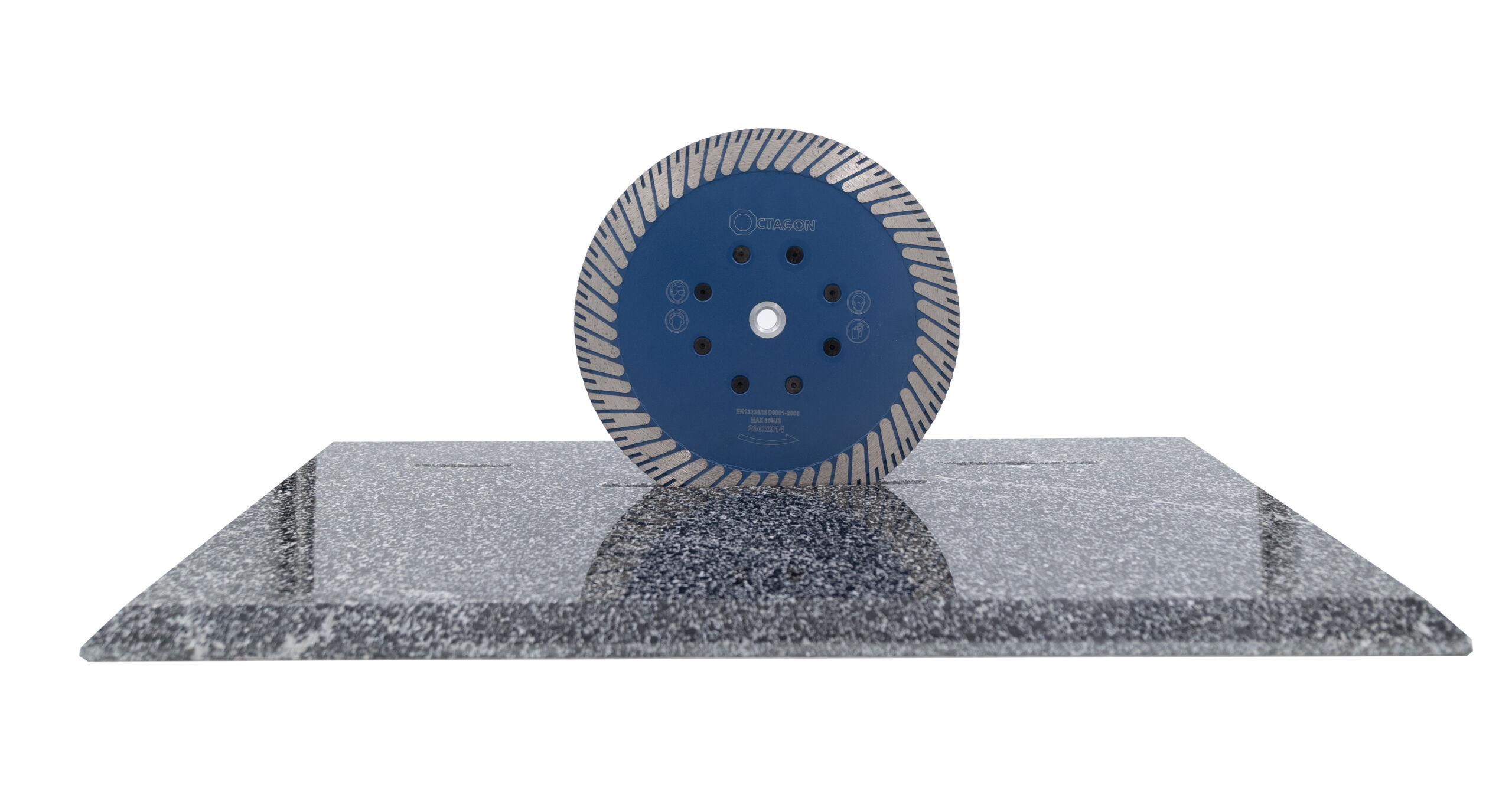 Disc Diamantat Sinterizat M14 Octagon PSA230 – 230 mm pentru Șlefuire și Finisare Granit, Cuarțit - imagine 2