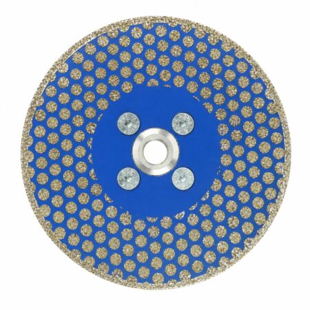 Disc diamantat electro-depozitat Octagon 125 mm cu prindere M14 pentru slefuire finisare si rotunjire muchii marmura travertin si calcar