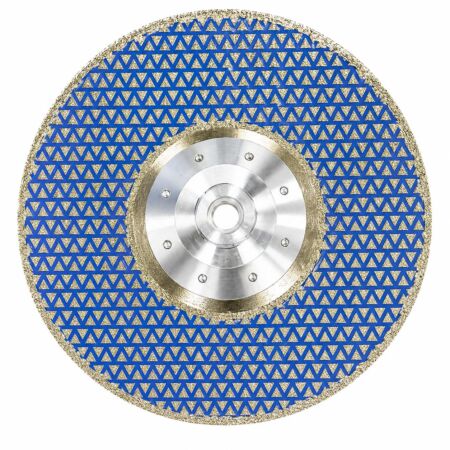 Disc diamantat electro-depozitat Octagon 180 mm cu prindere M14 pentru slefuire finisare si rotunjire muchii marmura travertin si calcar