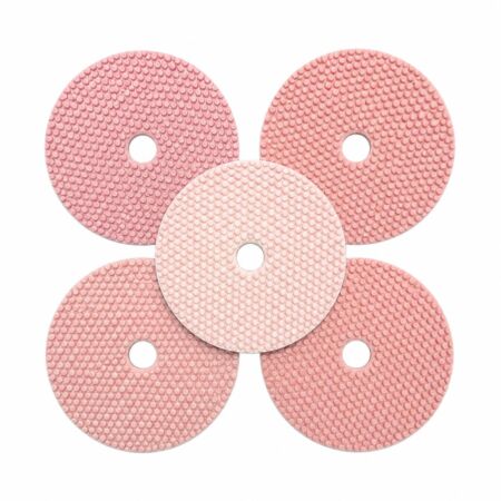 Set de 5 paduri diamantate Octagon de 100 mm pentru slefuire si lustruire uscata in 5 pasi pentru granit marmura si gresie portelanata