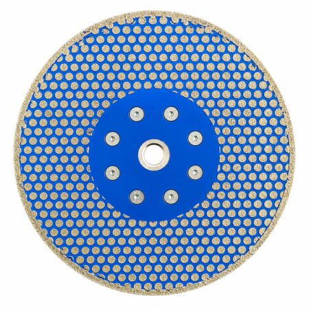 Disc diamantat electro-depozitat Octagon 230 mm cu prindere filet M14 pentru slefuire finisare si profilare marmura travertin si calcar